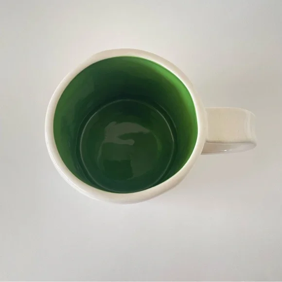 Starbucks GROW Coffee Mug Cup Green Interior 10oz Hand Painted Collectible 2008 - Picture 5 of 7
